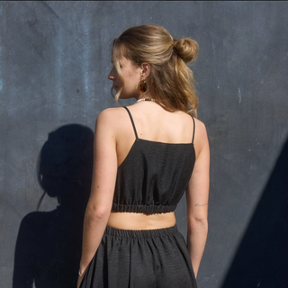 Madison Elastic Waist Crop Top