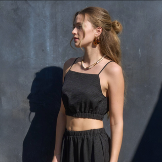 Madison Elastic Waist Crop Top