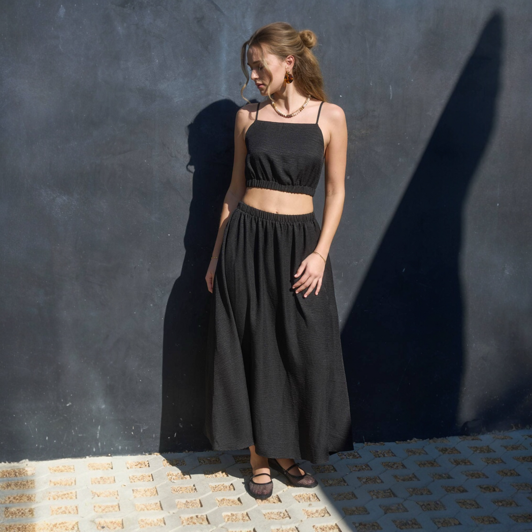 Madison High Waist Midi Skirt