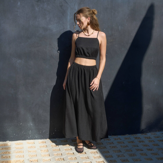 Madison High Waist Midi Skirt