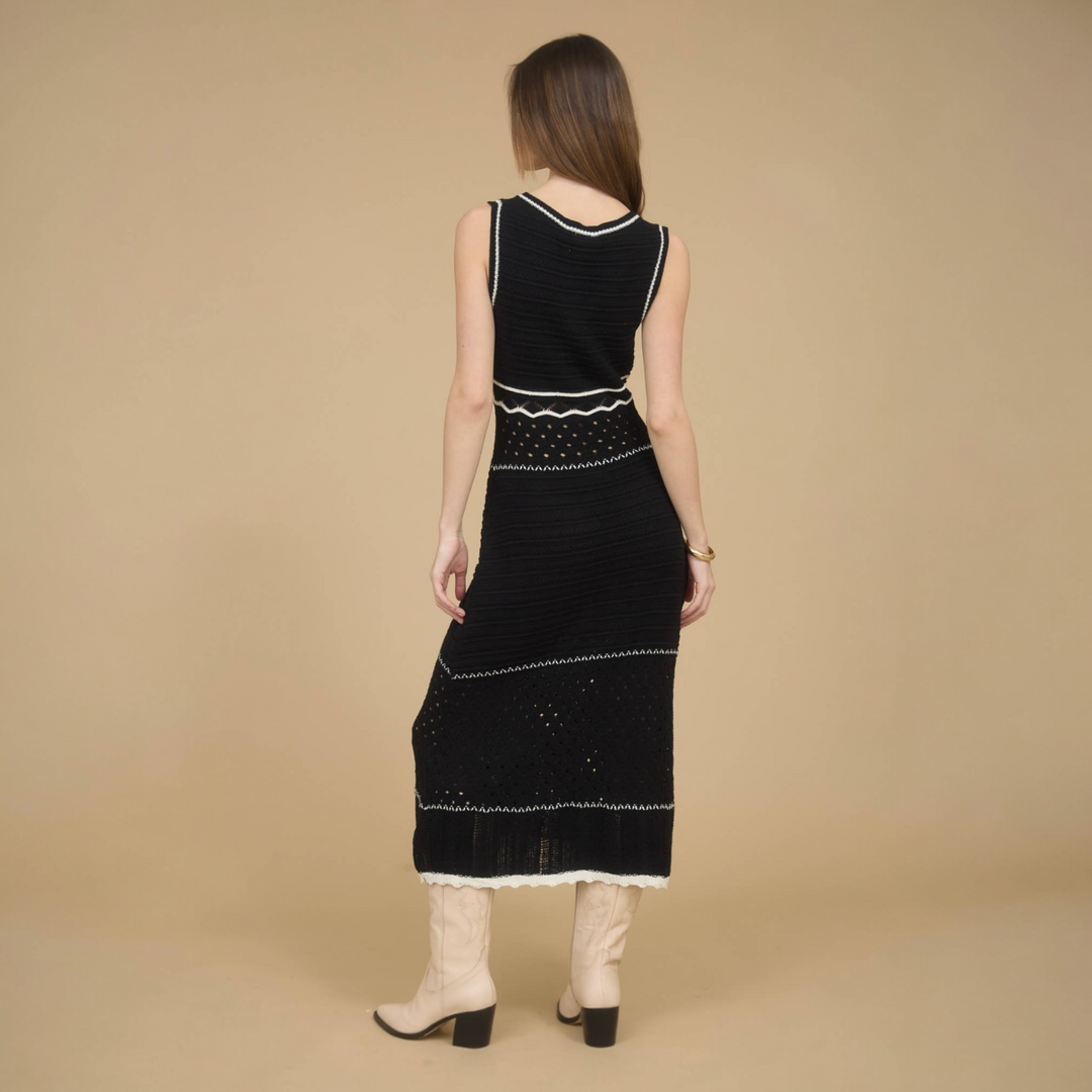 Nadia Crochet Midi Dress