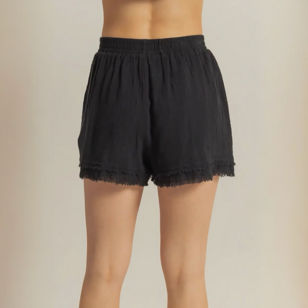 Frayed Hem Shorts