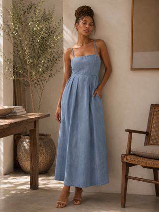 Monroe Denim Midi Dress