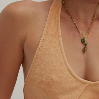 Halter-Neck Terry Dress