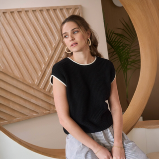 Contrast Knit Sweater