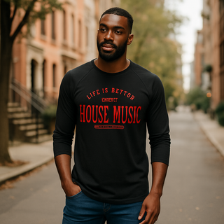 House Music - 3/4 Sleeve Tee