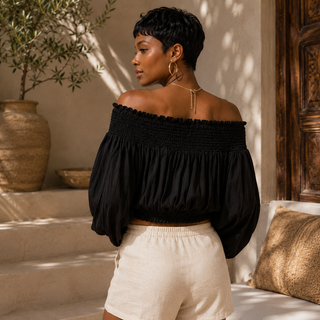 Isla Smocked Crop Top