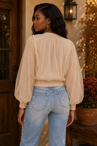 The Marielle Tulle Cardigan
