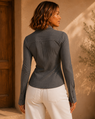 The Mercer Pinstripe Top