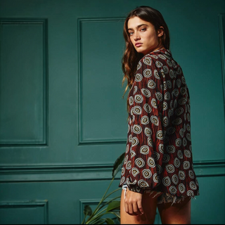 Drea Geometric Print Blouse