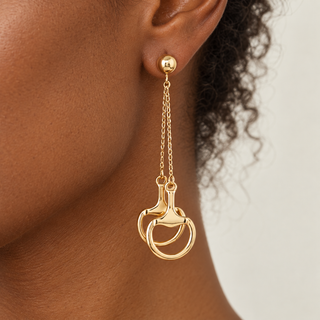 Horsebit Toggle Earrings