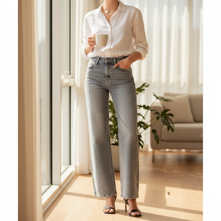 Olivia Grey Wide Leg