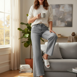 Olivia Grey Wide Leg