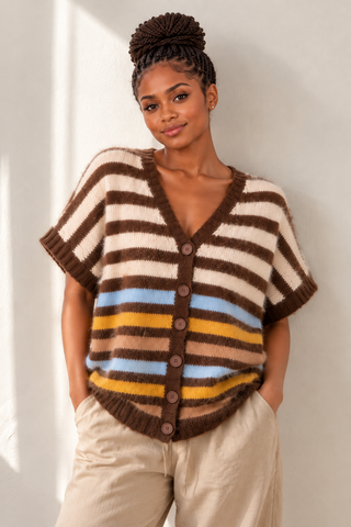 Vanilla Bean Stripe Cardigan
