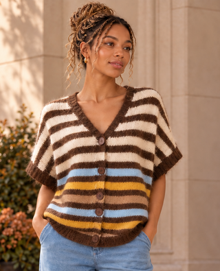 Vanilla Bean Stripe Cardigan