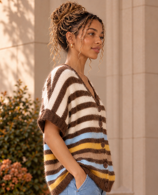 Vanilla Bean Stripe Cardigan