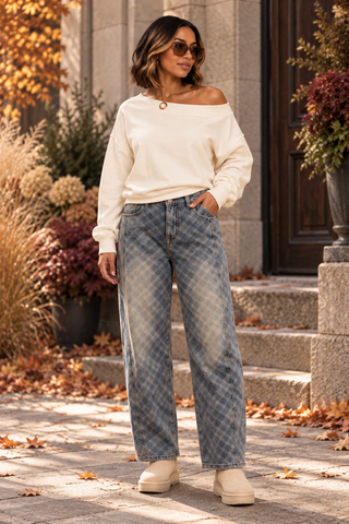 The Debra Plaid Denim