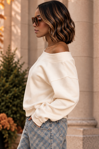 The Bare Shoulder Sweatshirt