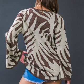 Metallic Sweater Top