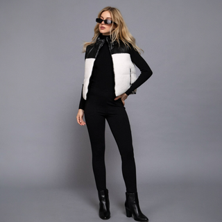 Reversible Faux Leather-Sherpa  Vest