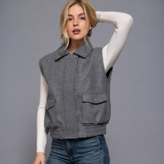 Notched Collar Vest