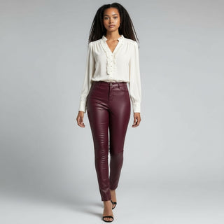 Faux Leather Coated Trouser