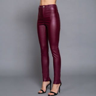 Faux Leather Coated Trouser