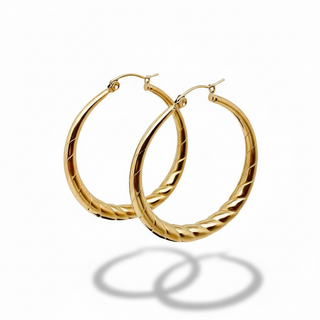 18K Gold-Plated Hoop Earrings
