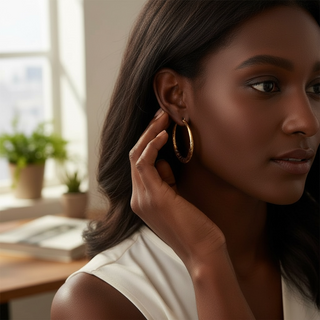 18K Gold-Plated Hoop Earrings