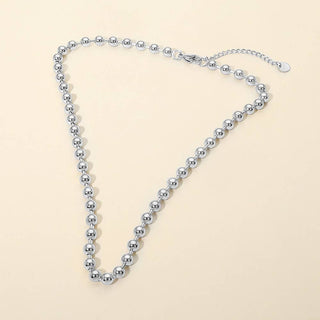 Stainless Steel Beaded Chain Necklace