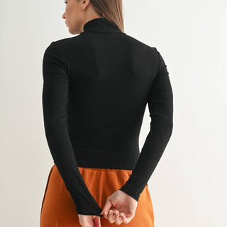 Micro Ribbed Turtleneck