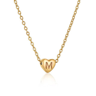 Heart-shaped Initial Necklace