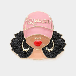 Queen Me Enamel Brooch