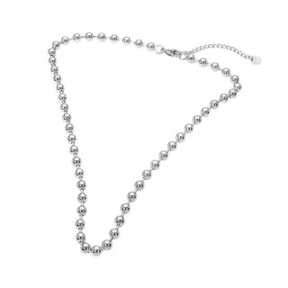 Stainless Steel Beaded Chain Necklace