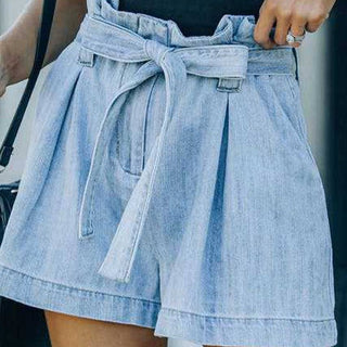 Belted Paper Bag Shorts