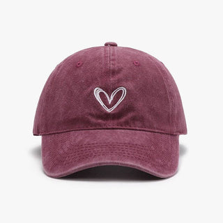Embroidered Heart Cap