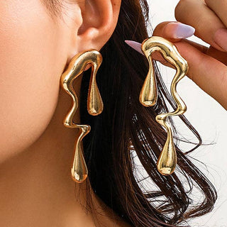 Fractured Teardrop Earrings