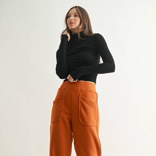 Micro Ribbed Turtleneck