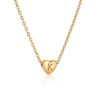 Heart-shaped Initial Necklace