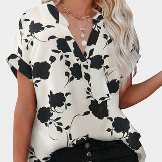 Black Floral Blouse