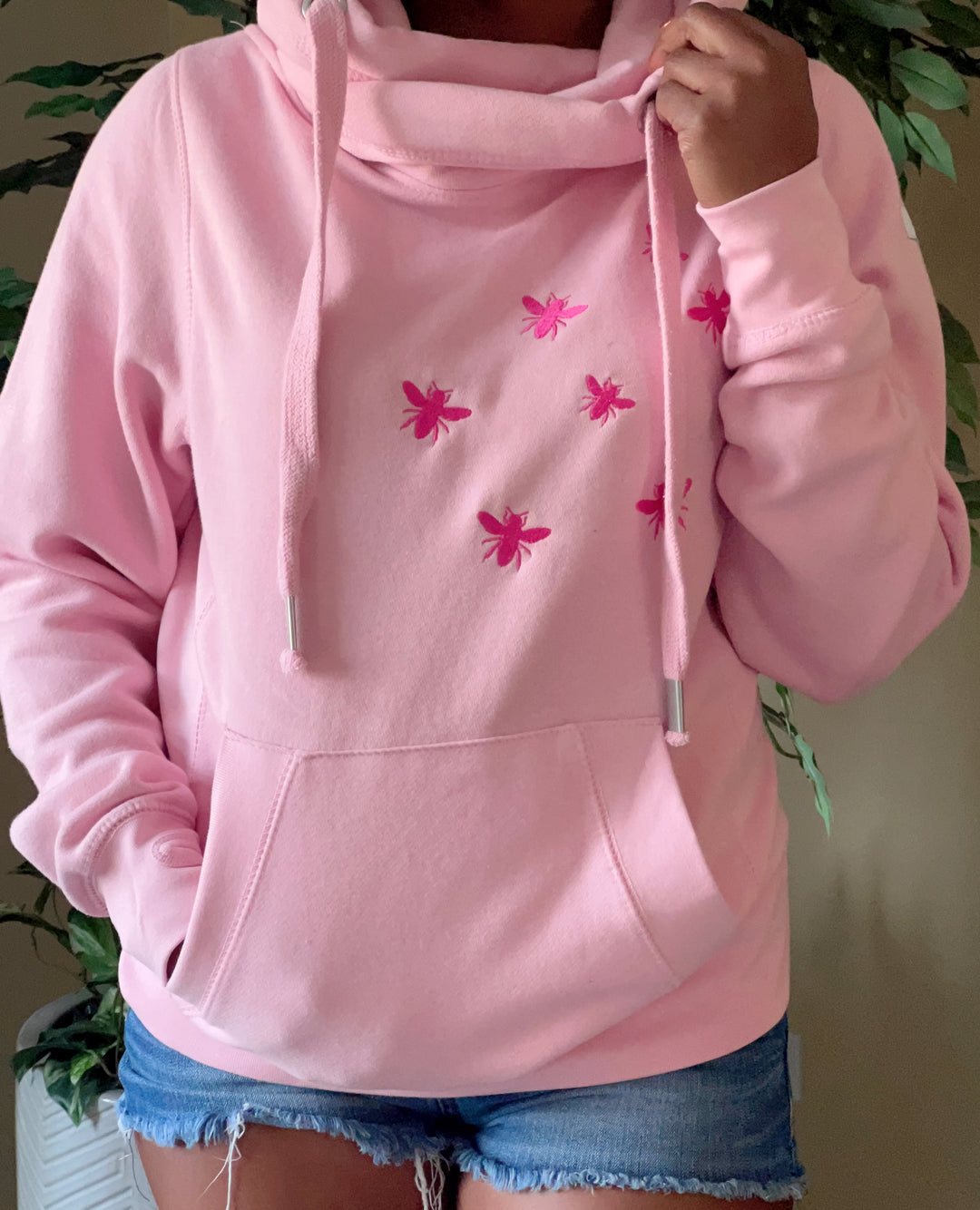 Embroidered Bee Luxe Hoodie