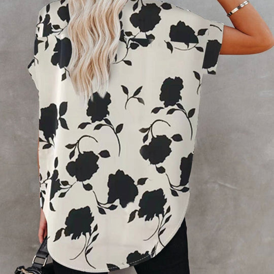 Black Floral Blouse